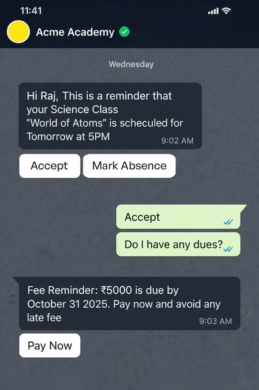 SOIO WhatsApp Integration Mobile Interface